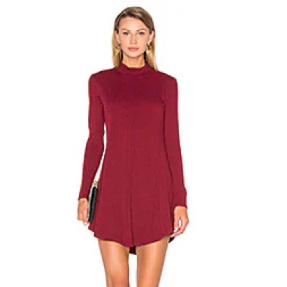 Revolve red long sleeve mini dress